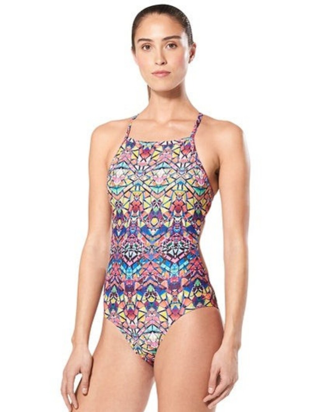 Speedo Multicolor Geometric One-Piece Swimsuit